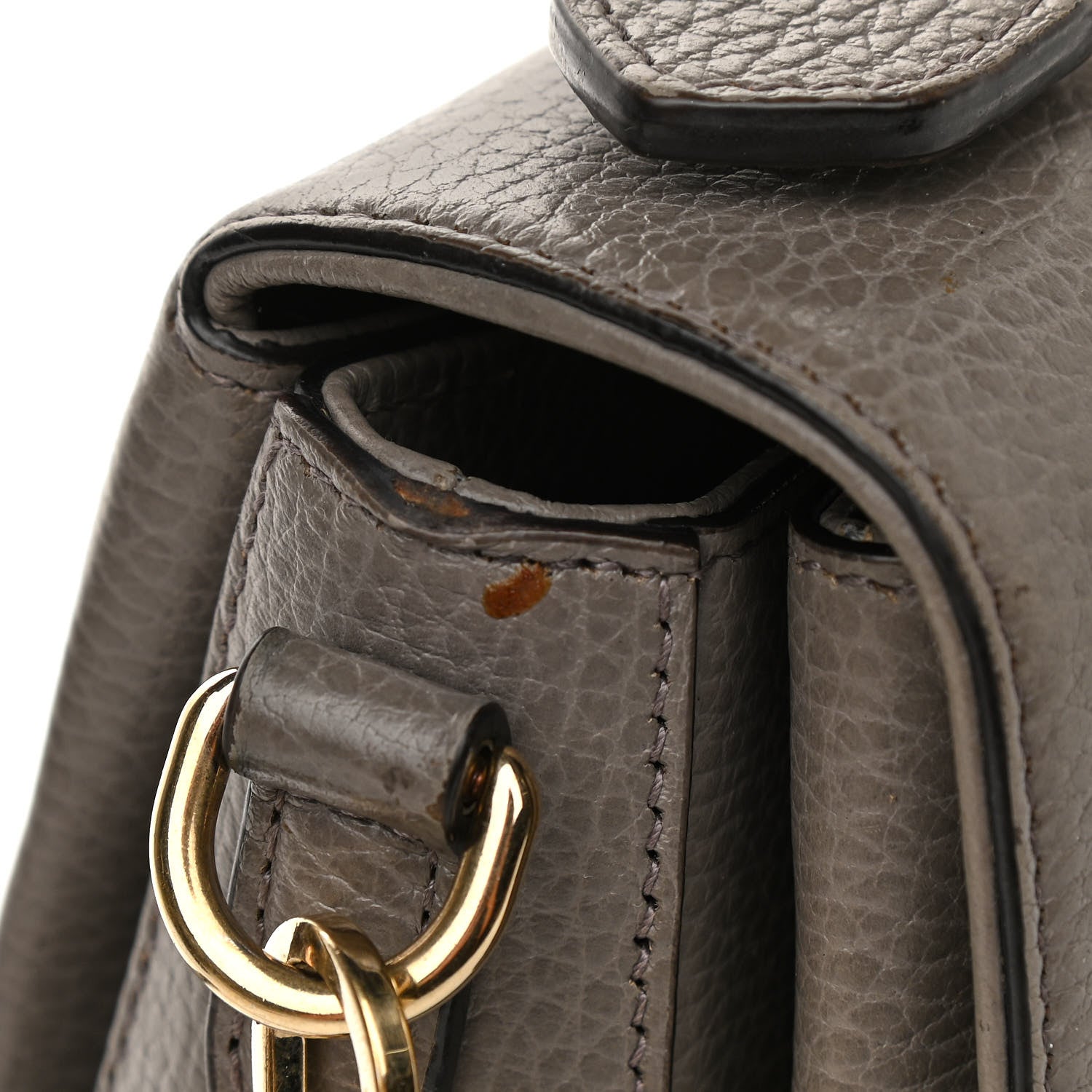 Gucci Dollar Calfskin Interlocking G Top Handle Shoulder Bag Loess 15 of 18