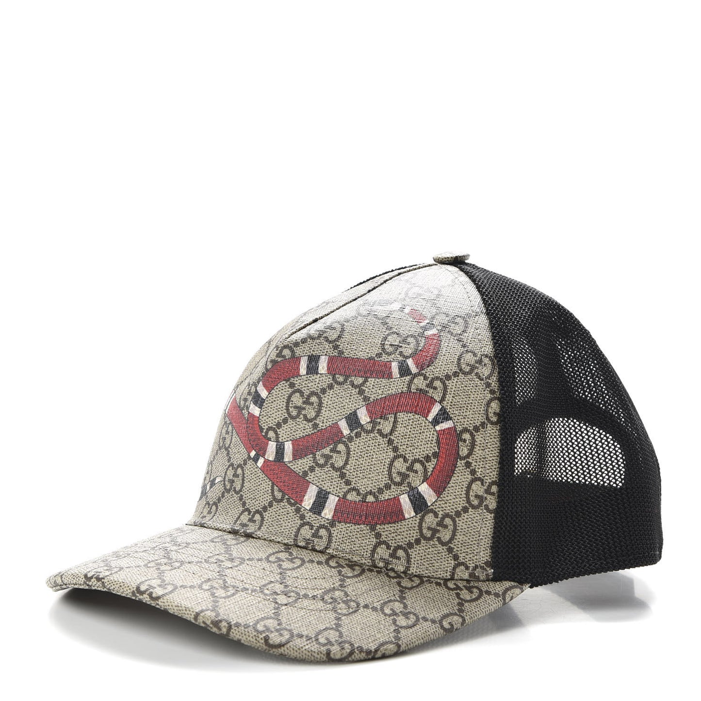 GG Supreme Monogram Kingsnake Print Baseball Hat XS 56 Beige