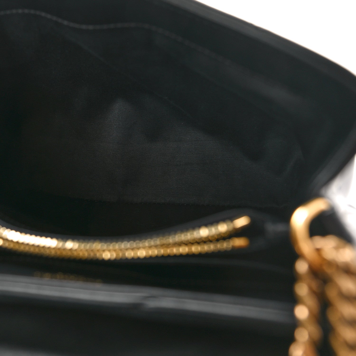 Saint Laurent Calfskin Y Quilted Monogram Small Loulou Chain Satchel Black 5 of 11