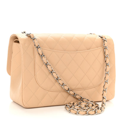 Chanel Caviar Quilted Jumbo Double Flap Beige 2 of 9