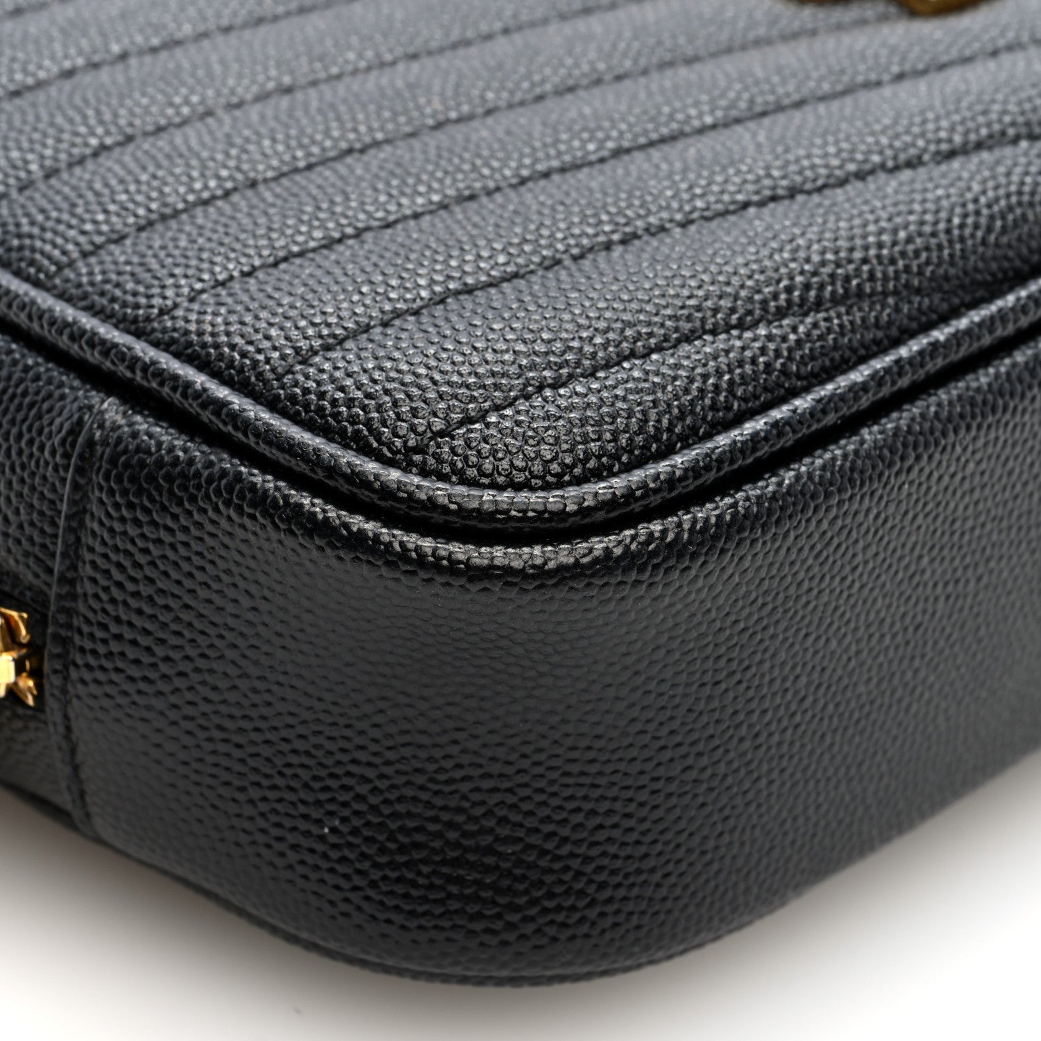 Saint Laurent Grain De Poudre Matelasse Monogram Mini Lou Camera Bag Black 8 of 9