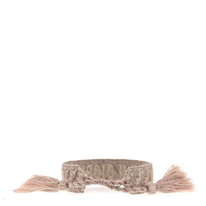 Christian Dior Woven Cotton Butterfly J'Adior Friendship Bracelet Rose Oblique 3 of 4
