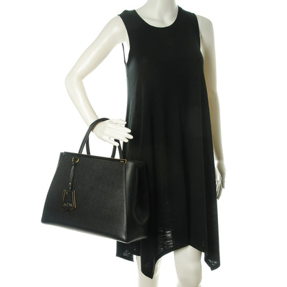 Fendi Vitello Elite Medium 2Jours Tote Black 2 of 9