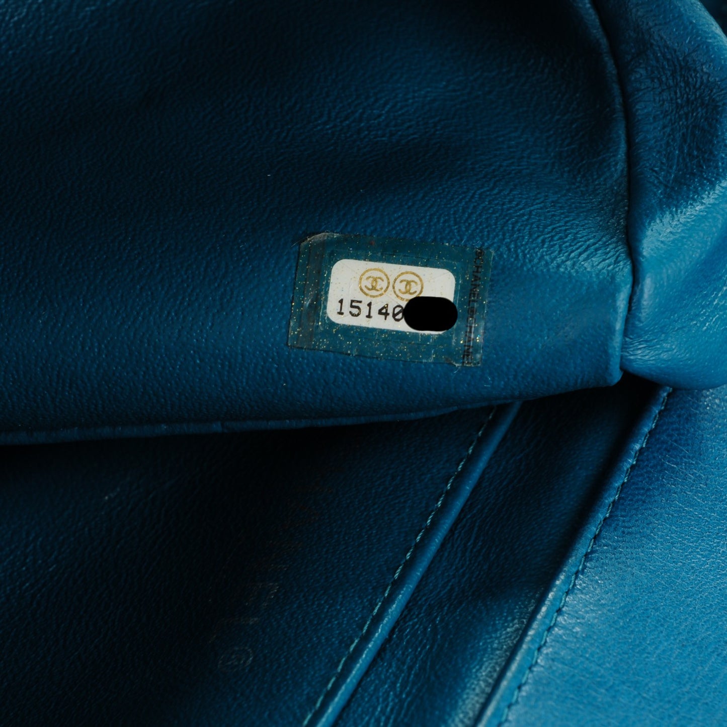 Lambskin Quilted Clutch With Chain Flap Turquoise