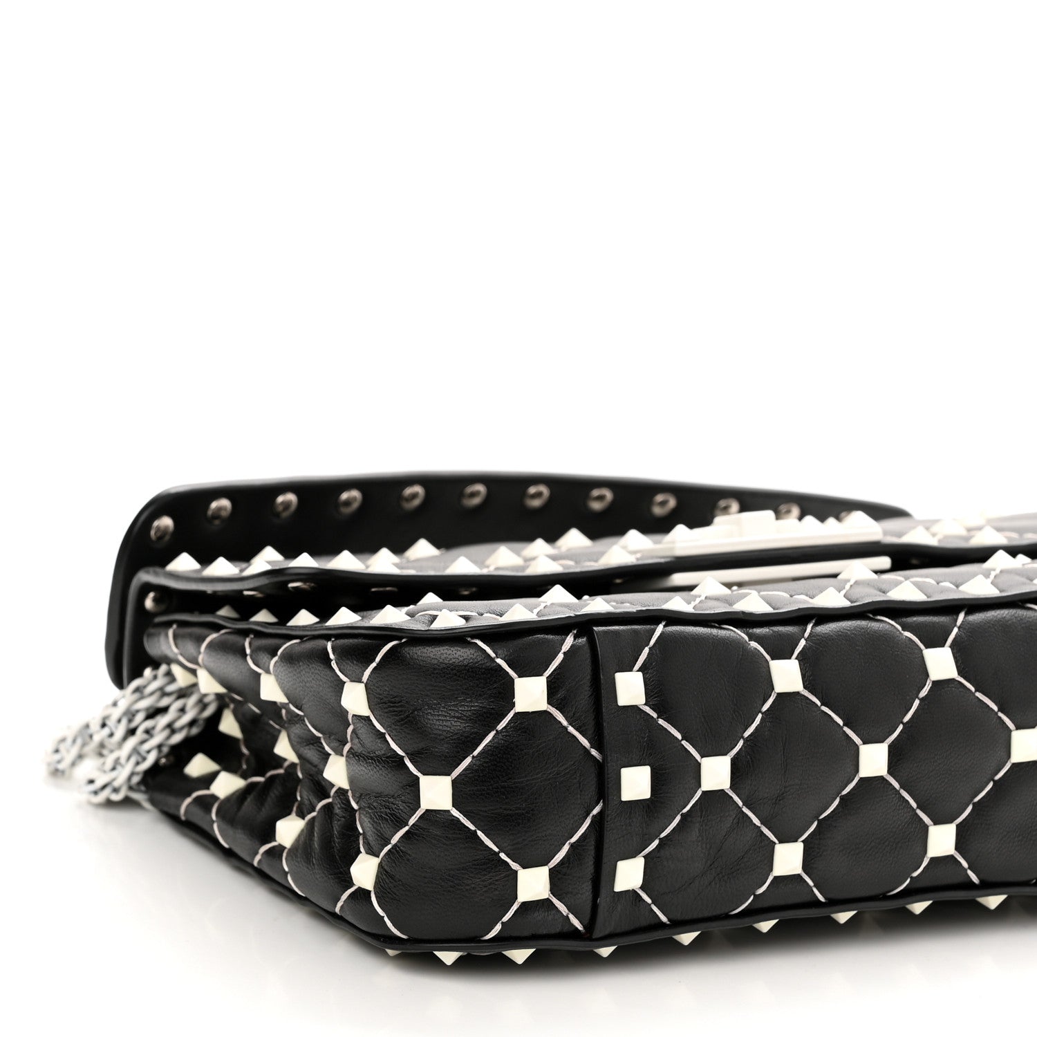 Valentino Garavani Lambskin Small Free Rockstud Spike Shoulder Bag Black 8 of 10