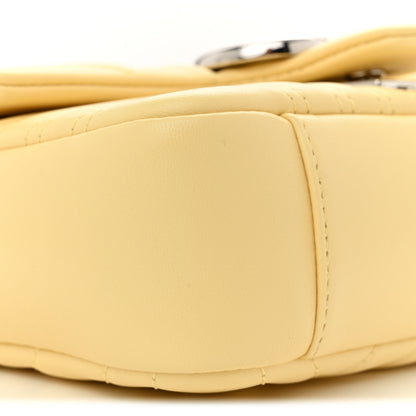 Gucci Lambskin Matelasse Small GG Marmont Shoulder Bag Yellow 8 of 9