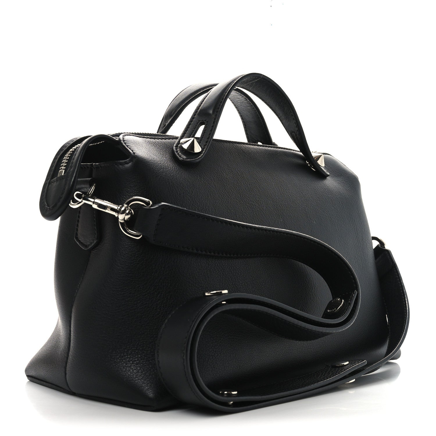 Fendi Vitello Dolce Medium By The Way Boston Bag Black 3 of 10