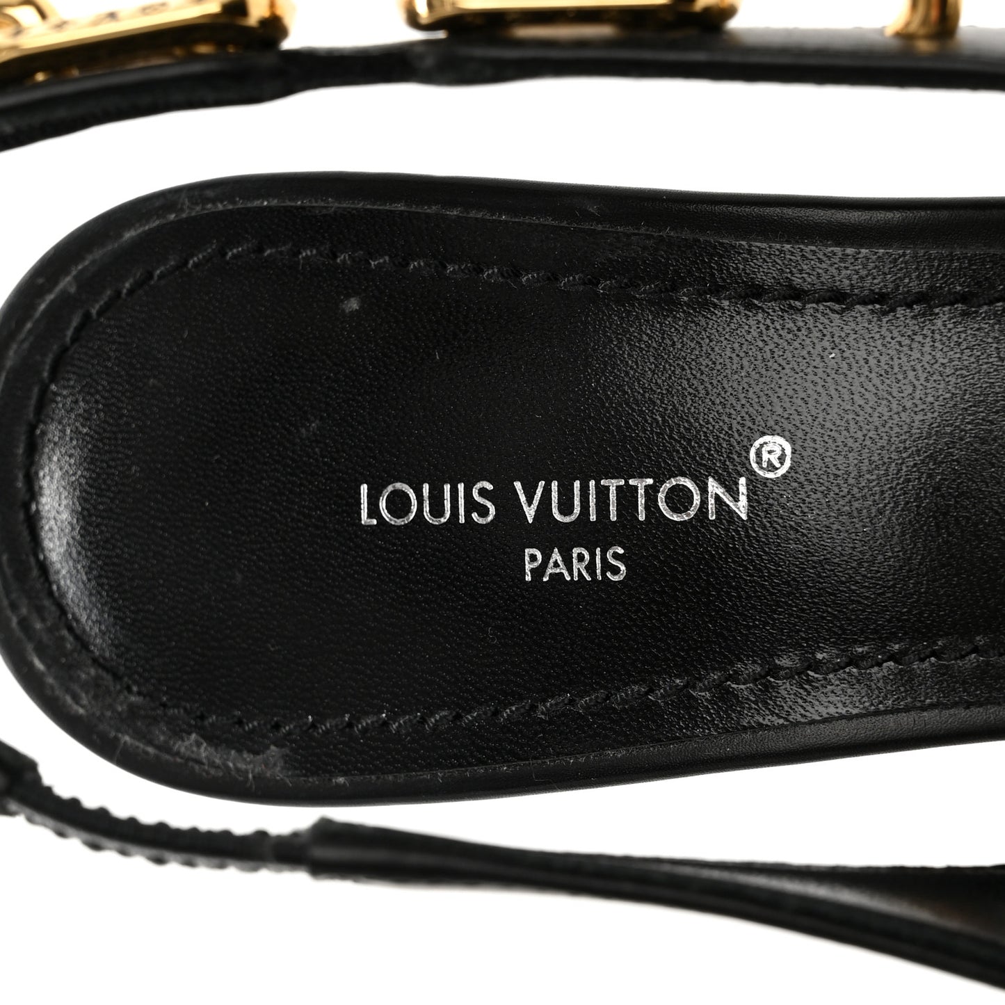 Calfskin Sparkle Slingback Pumps 36.5 Black