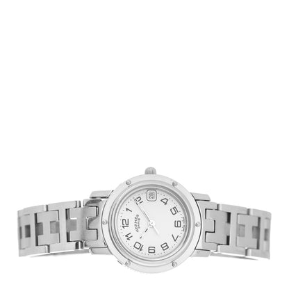 Hermes Stainless Steel 24mm Clipper Quartz Watch White 2 of 4
