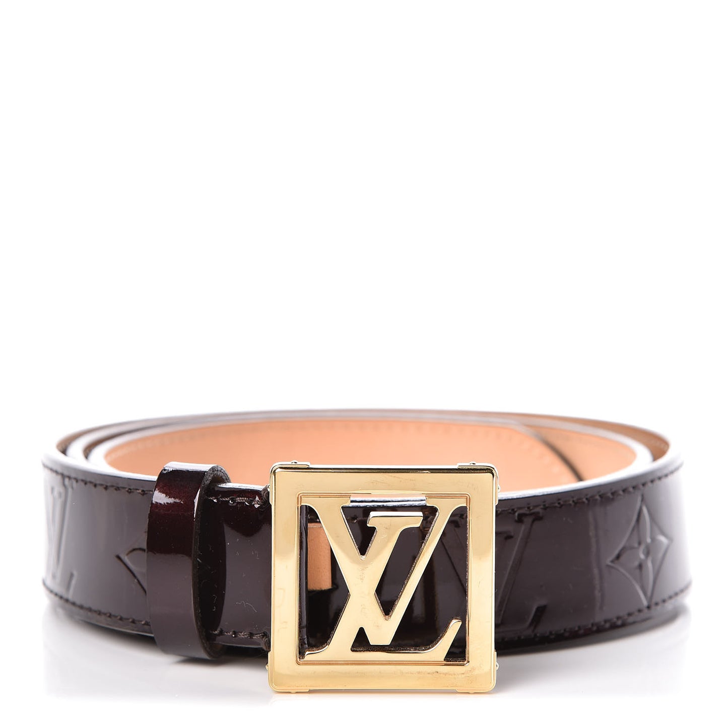 Vernis LV Frame Belt 90 36 Amarante