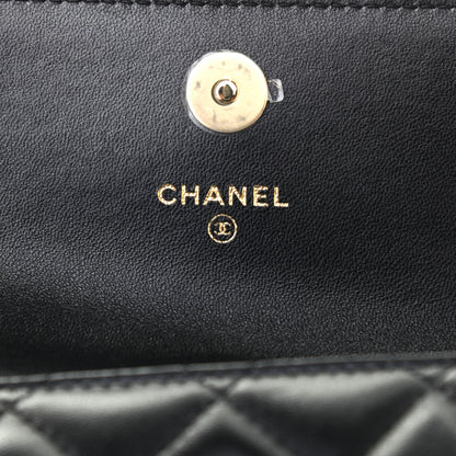 Chanel Lambskin Quilted CC Hook Card Holder Black 6 of 8