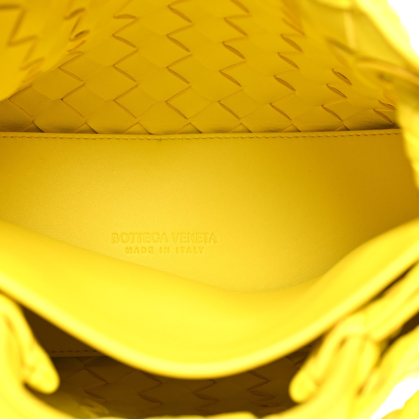 Nappa Intrecciato Small Andiamo Shoulder Bag Sulfur