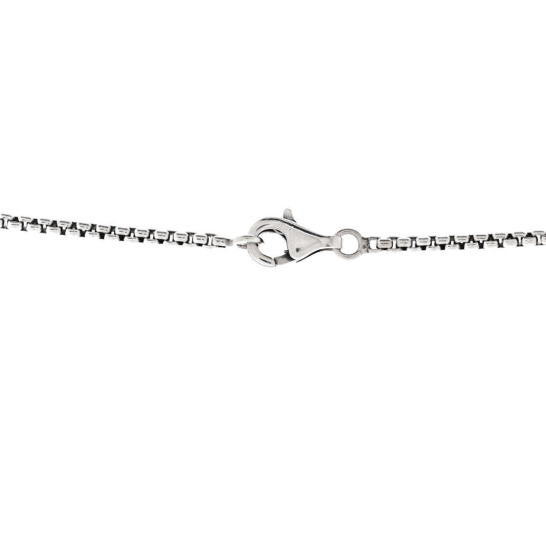 David Yurman Sterling Silver Diamond Prasiolite 7mm Petite Albion Pendant Necklace 4 of 5