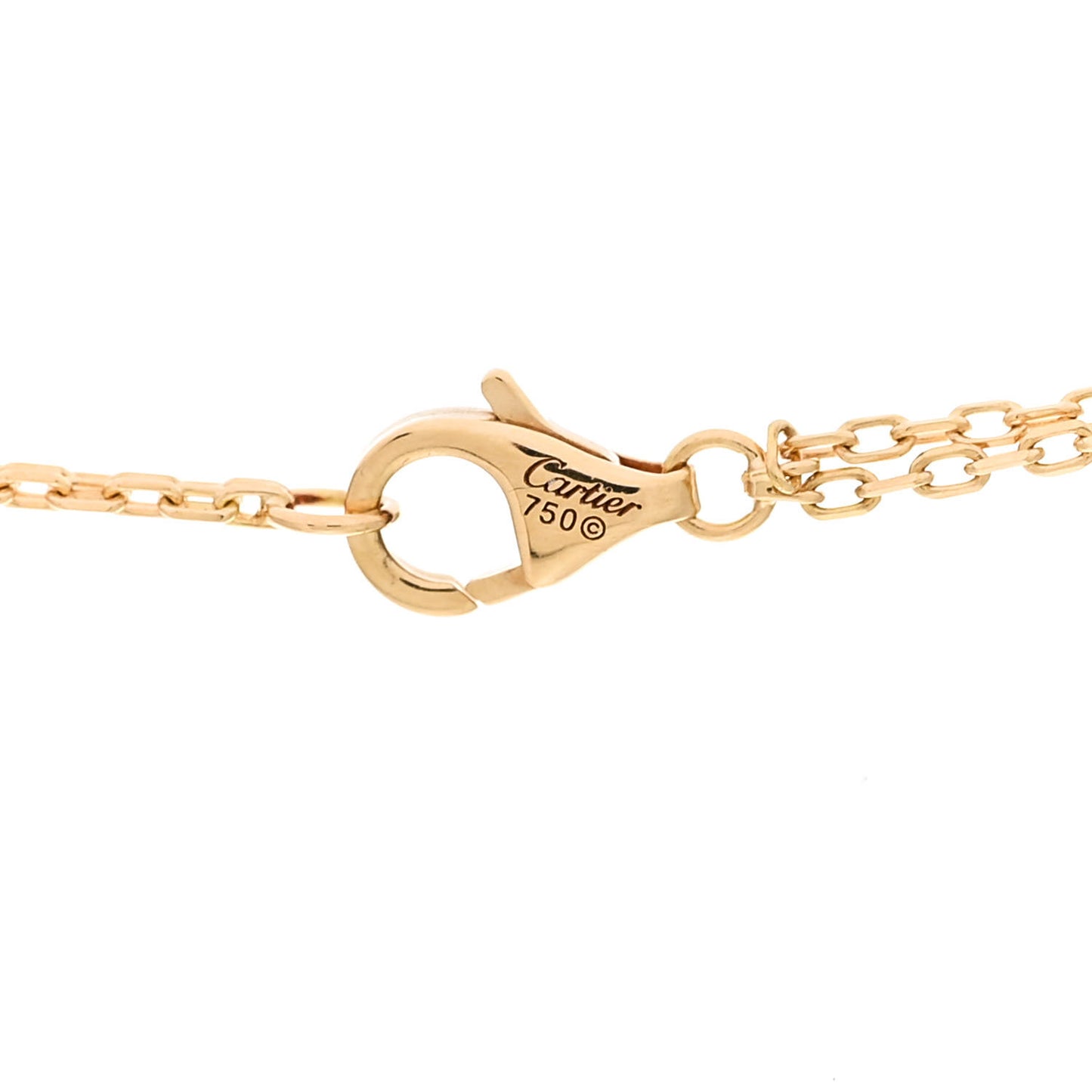 18K Yellow Gold 2 Diamond LOVE Necklace