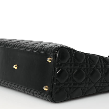 Christian Dior Lambskin Cannage Large Lady Dior Black 10 of 10