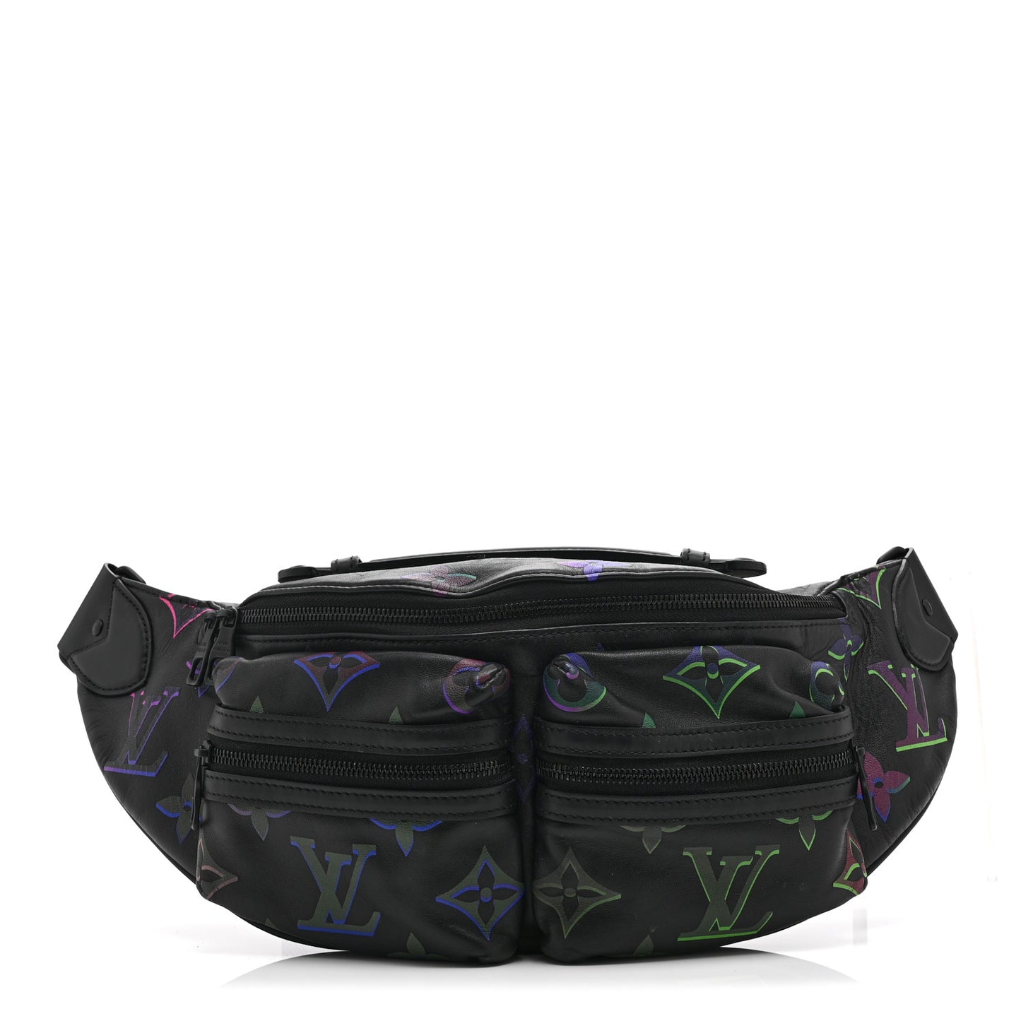 Calfskin Monogram Spotlight Comet Bumbag Black Borealis