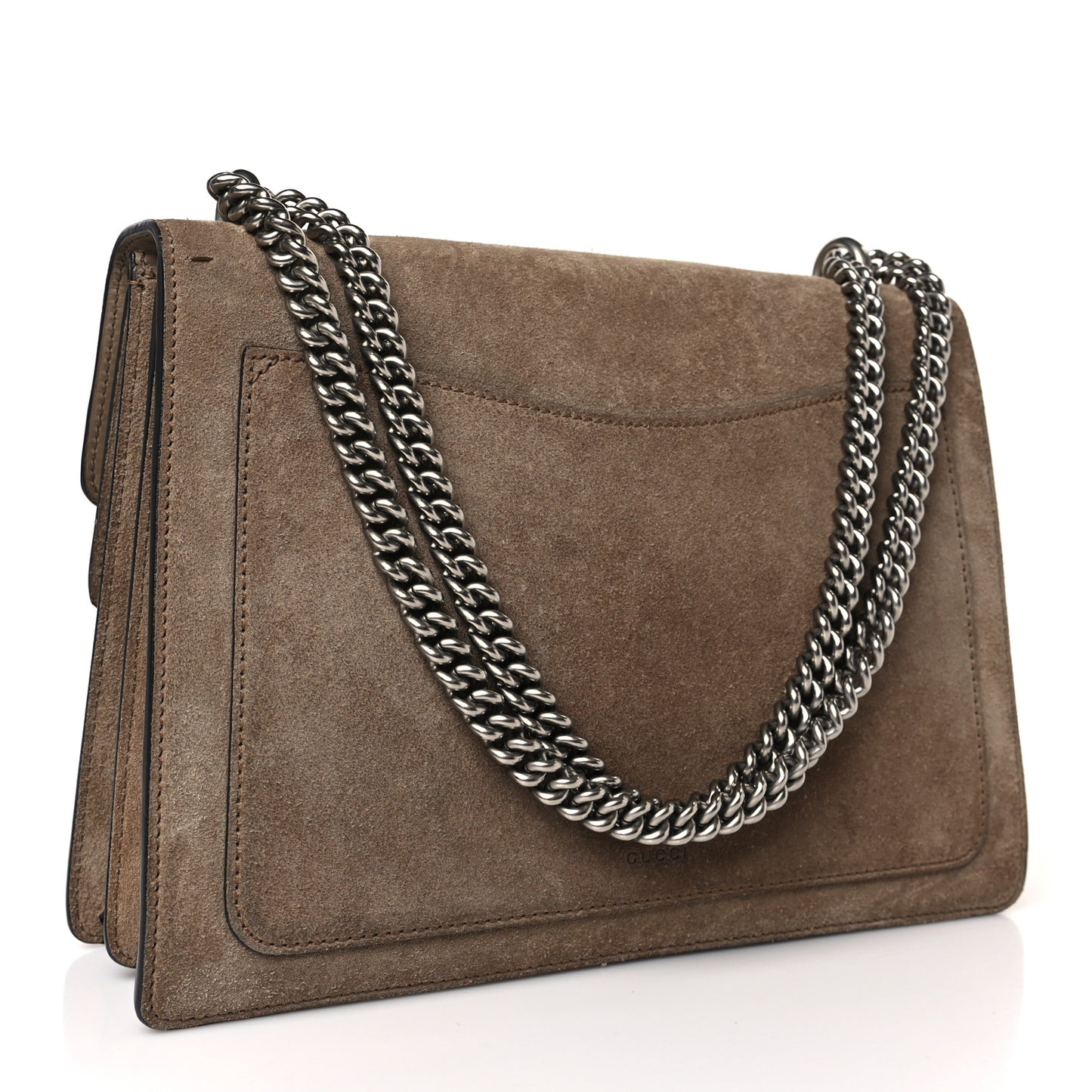 Suede Medium Dionysus Shoulder Bag Taupe