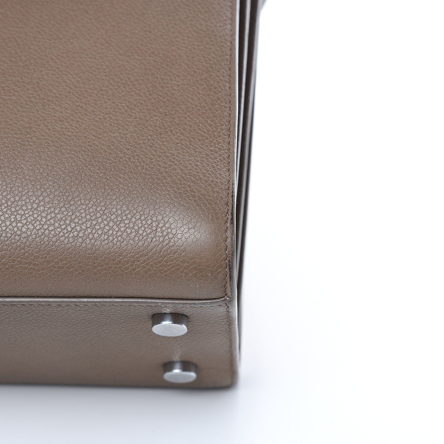 Grained Calfskin Baby Sac De Jour Dark Beige