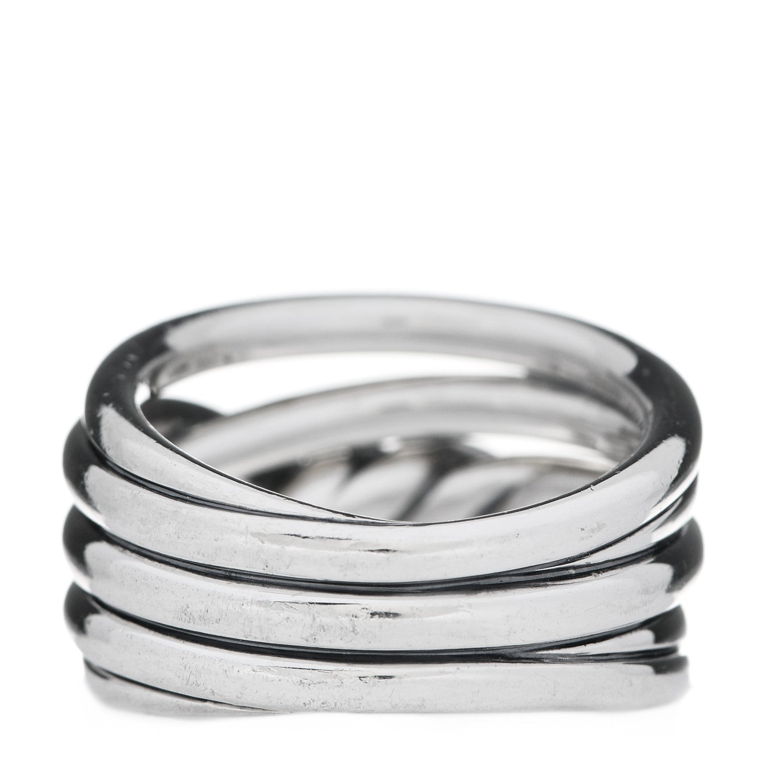 David Yurman Sterling Silver 14mm Continuance Ring 58 8.25 3 of 4