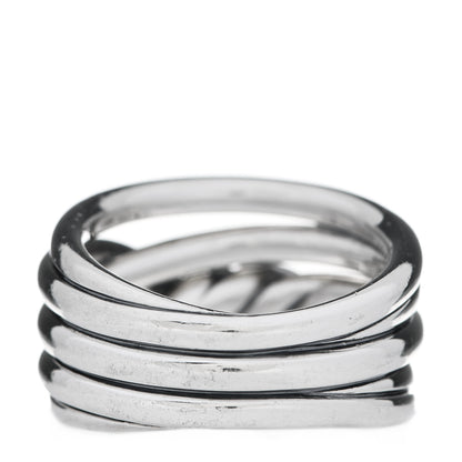 David Yurman Sterling Silver 14mm Continuance Ring 58 8.25 3 of 4