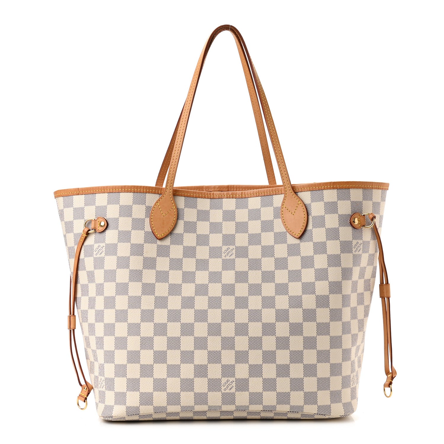 Louis Vuitton Damier Azur Neverfull MM Rose Ballerine 1 of 10