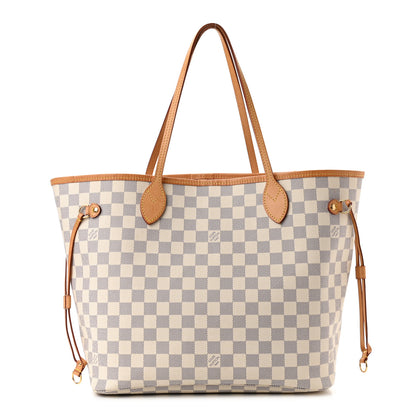 Louis Vuitton Damier Azur Neverfull MM Rose Ballerine 1 of 10
