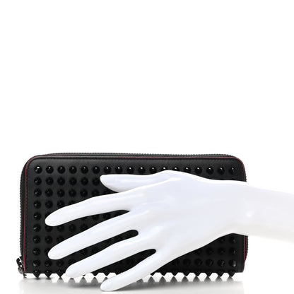 Christian Louboutin Calfskin Panettone Spiked Zip Around Wallet Black 2 of 8