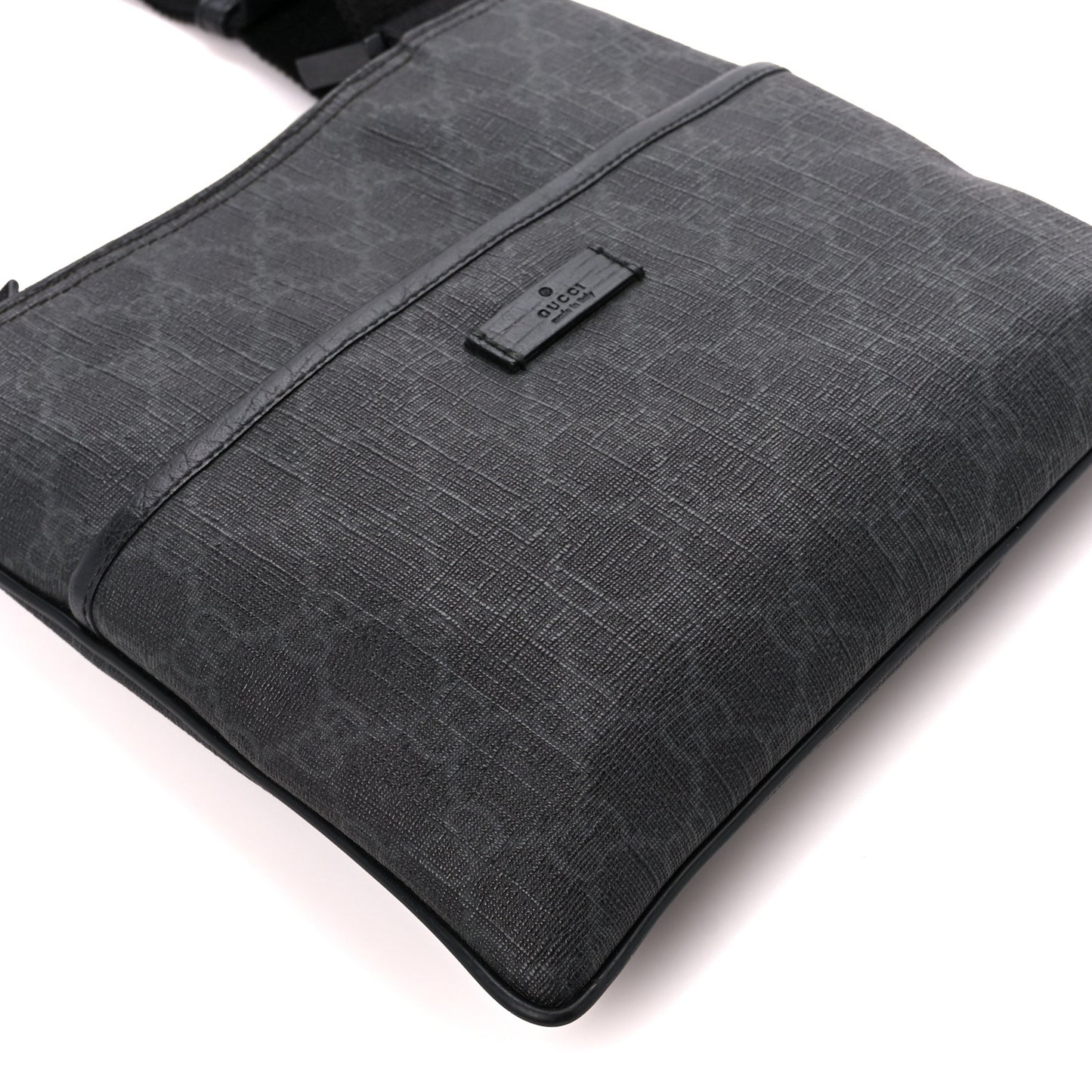 GG Plus Flat Messenger Bag Black Grey