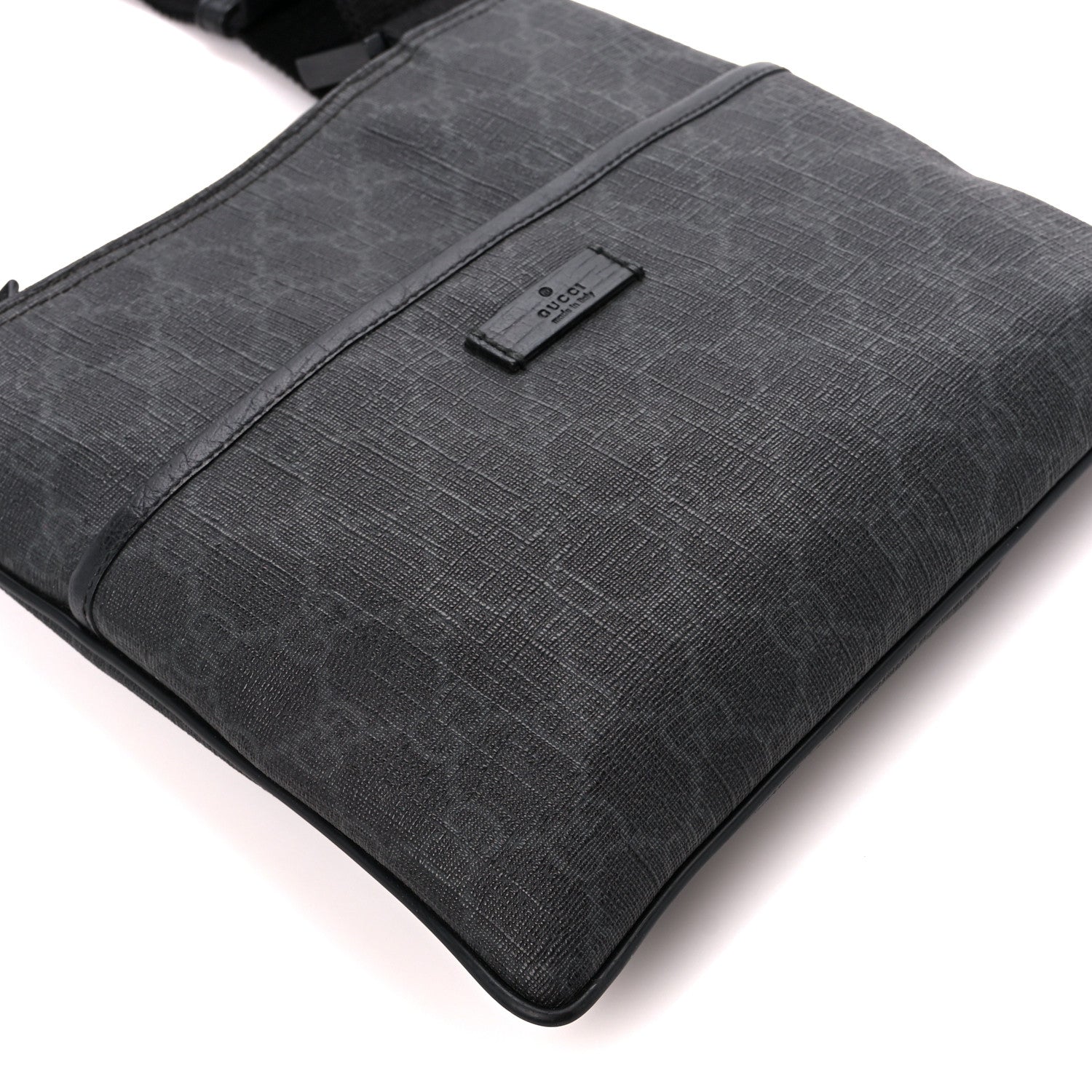 Gucci GG Plus Flat Messenger Bag Black Grey 10 of 11