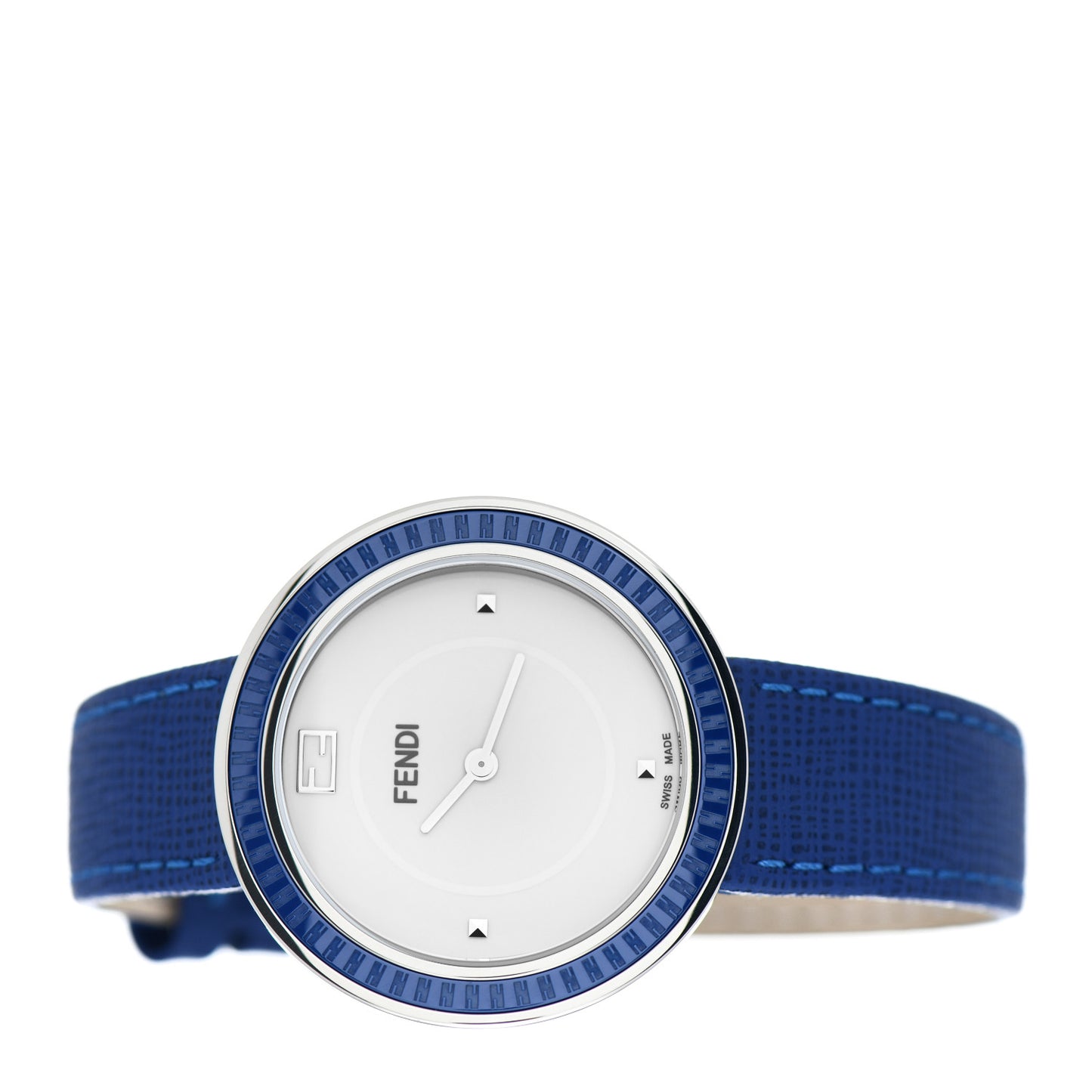 Stainless Steel Calfskin 36mm My Way Quartz Watch Blue