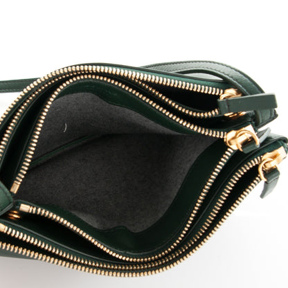 Celine Lambskin Small Trio Crossbody Bag Dark Green 5 of 6