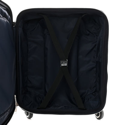 Gucci GG Supreme Monogram Textured Dollar Calfskin Web Small Savoy Cabin Trolley Beige Blue 4 of 12