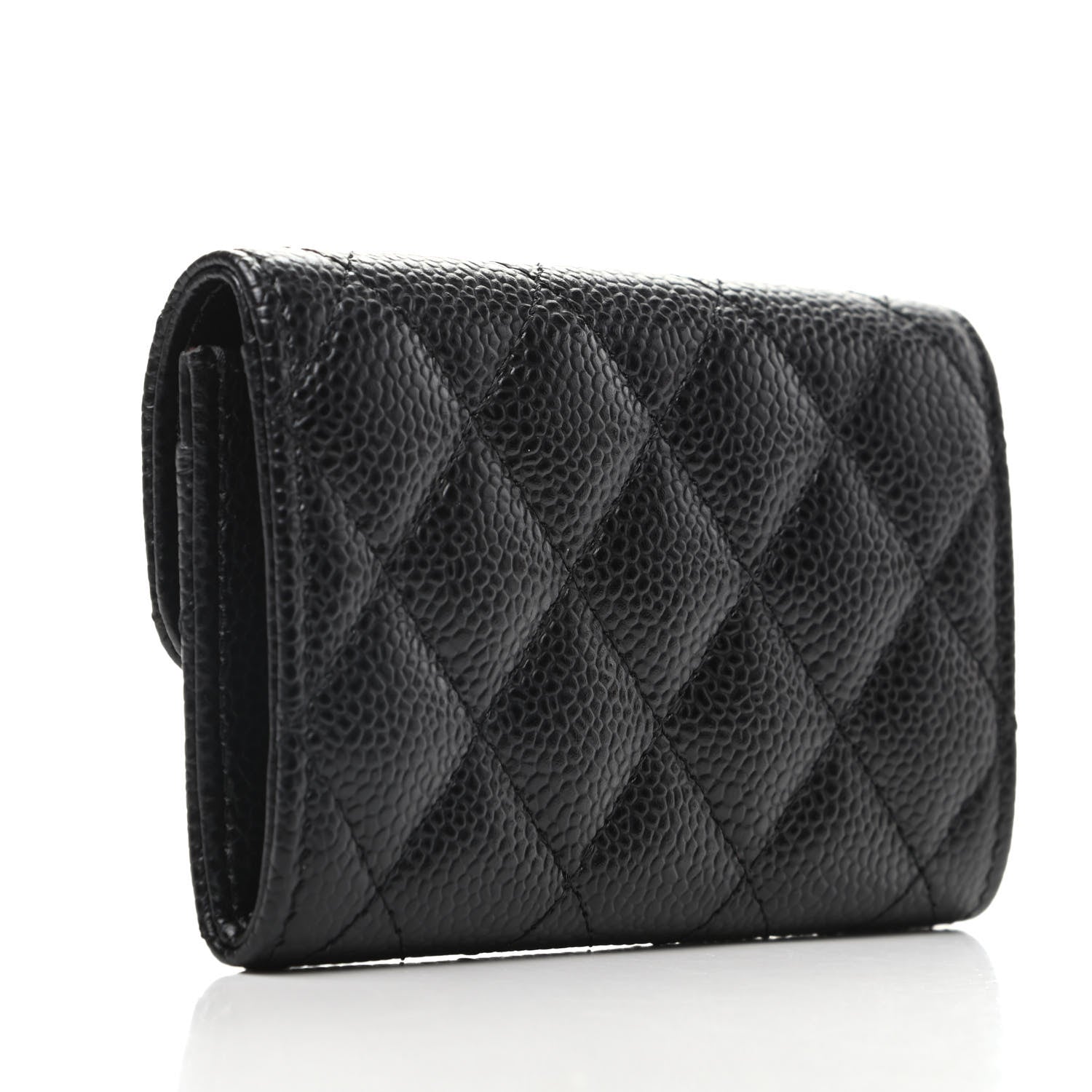 Chanel Caviar Quilted Flap Card Holder Black 3 of 9