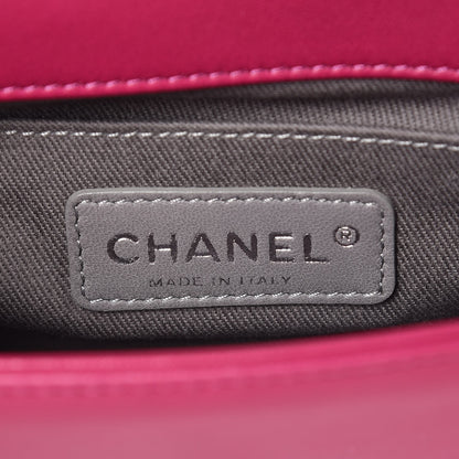 Chanel Velvet Quilted Small Boy Flap Fuchsia 6 of 8