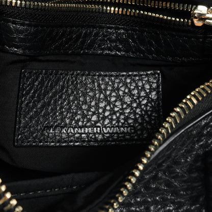 Alexander Wang Pebbled Leather Rockie Black w Pale Gold Hardware 6 of 7