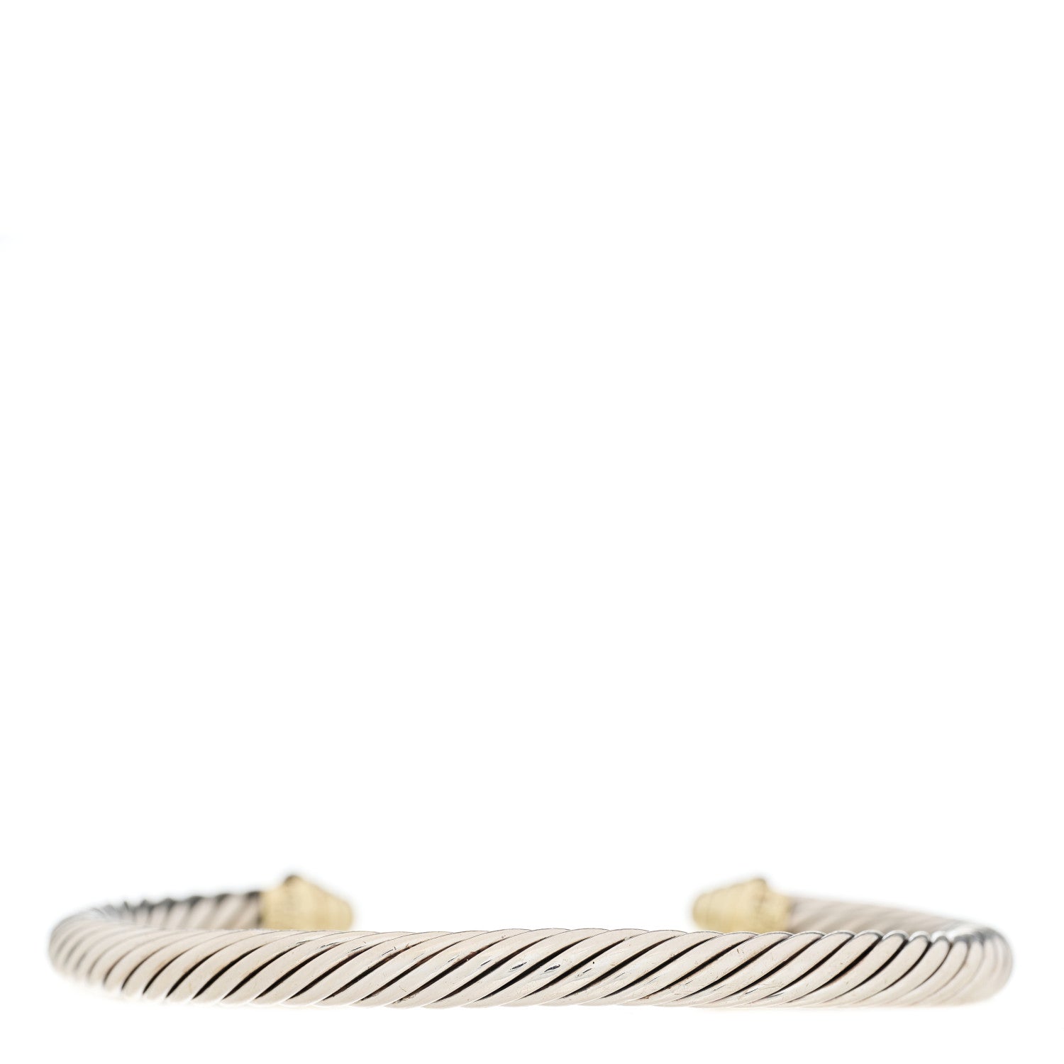 David Yurman Sterling Silver 14K Yellow Gold 5mm Cable Classics Bracelet 2 of 3