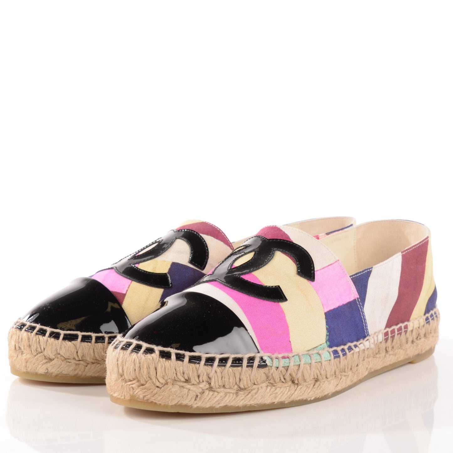 Toile Striped CC Espadrilles 38 Multicolor Black