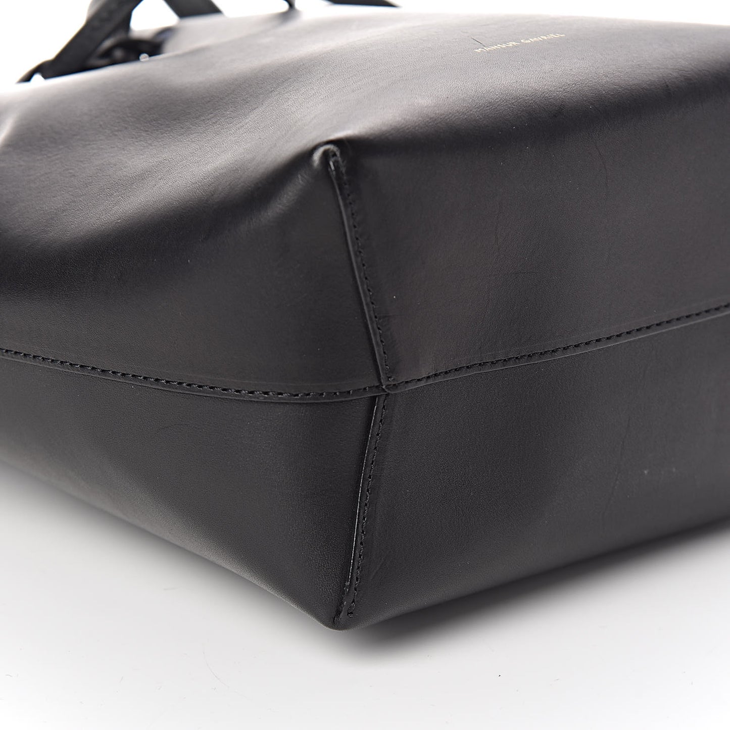 Calfskin Mini Bucket Bag Black Royal Blu