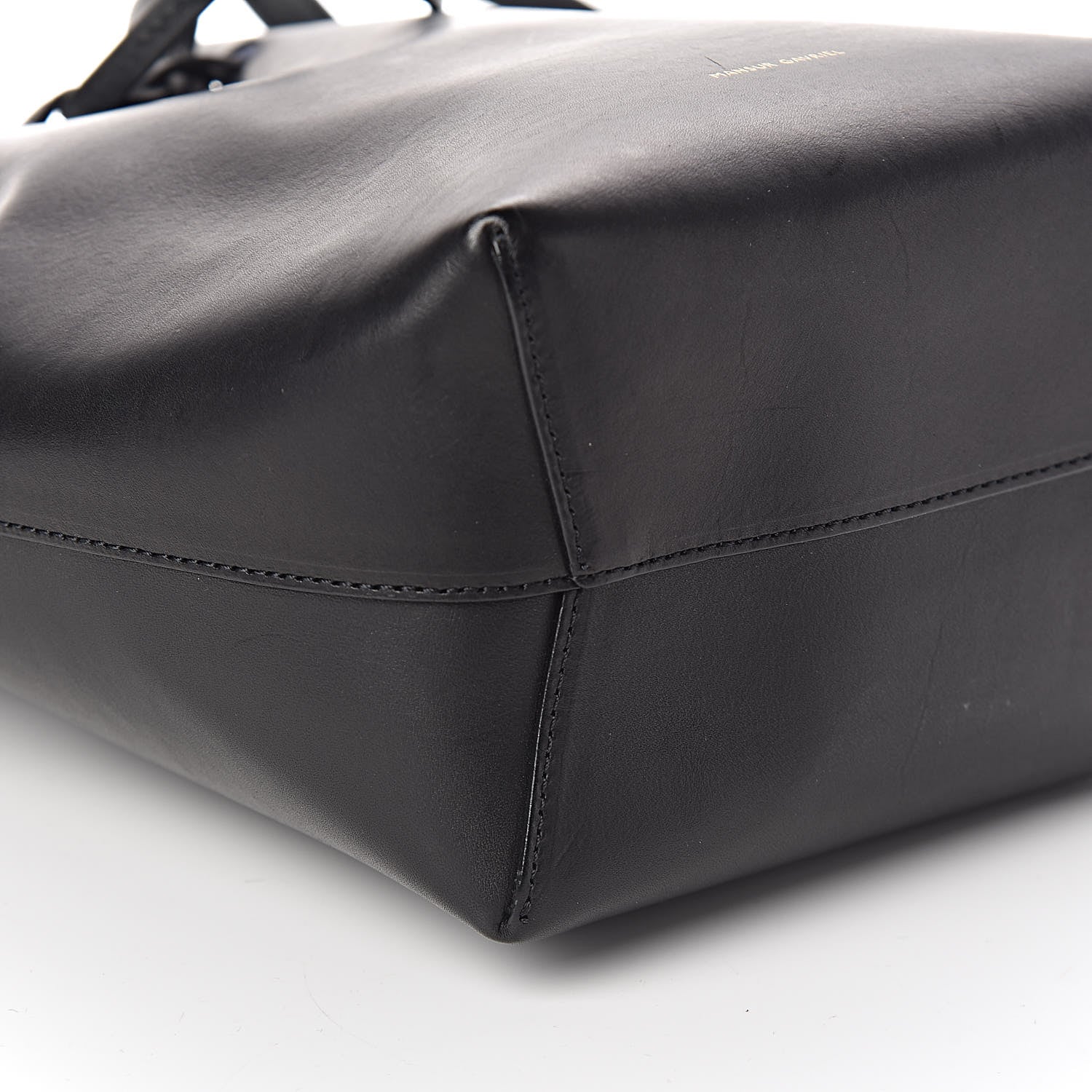 Mansur Gavriel Calfskin Mini Bucket Bag Black Royal Blu 8 of 10