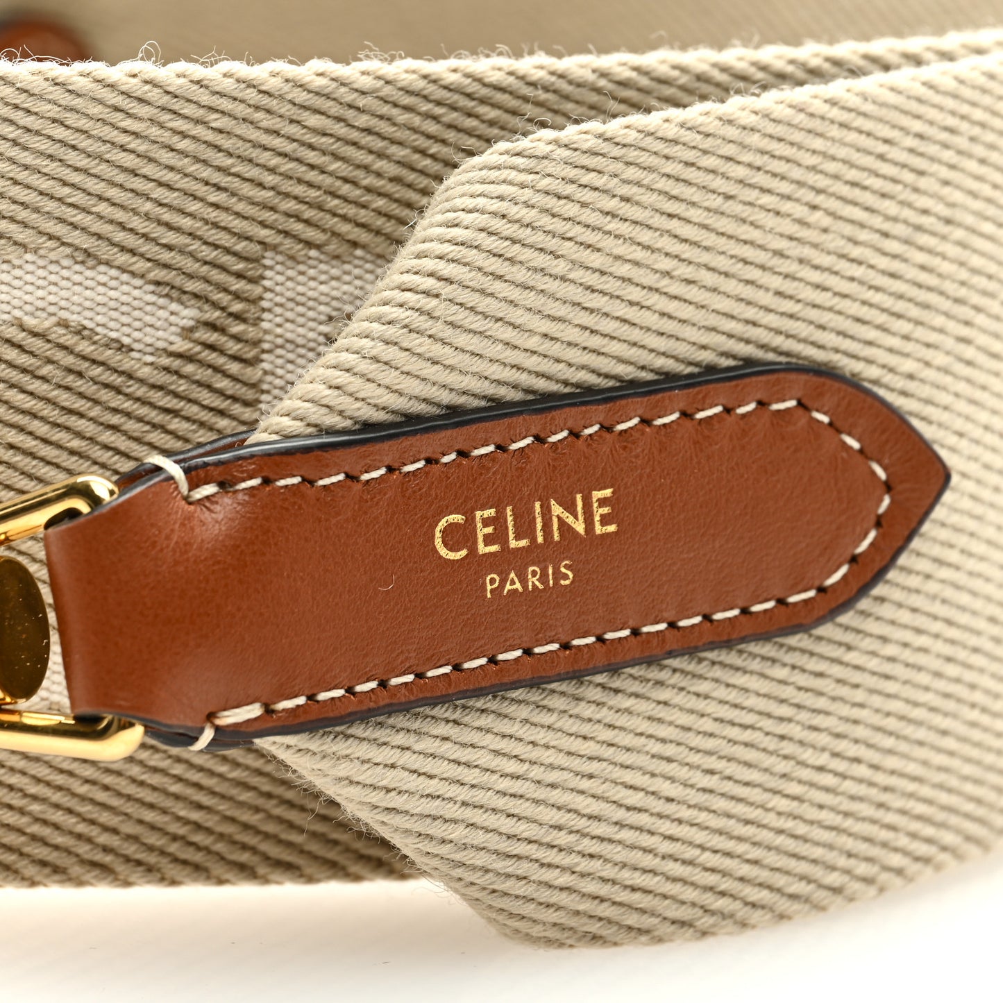 Jacquard Wool Logo Short Strap Beige White
