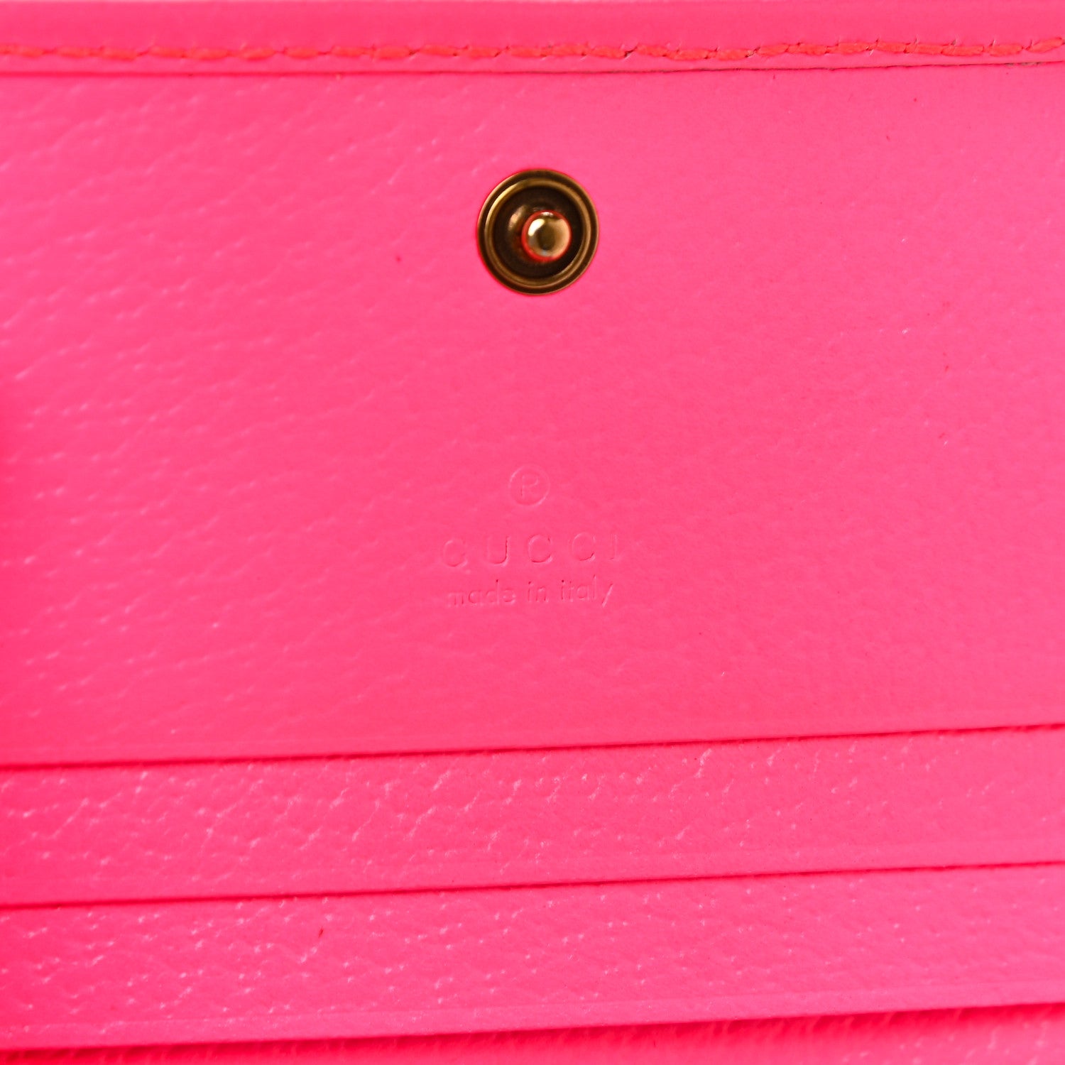 Gucci Calfskin Flora Print Zumi Card Case Fuxia Fluo 6 of 10