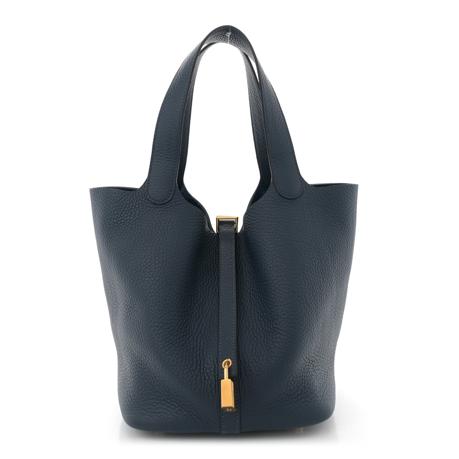 Hermes Taurillon Clemence Picotin Lock 22 MM Bleu De Prusse 1 of 11