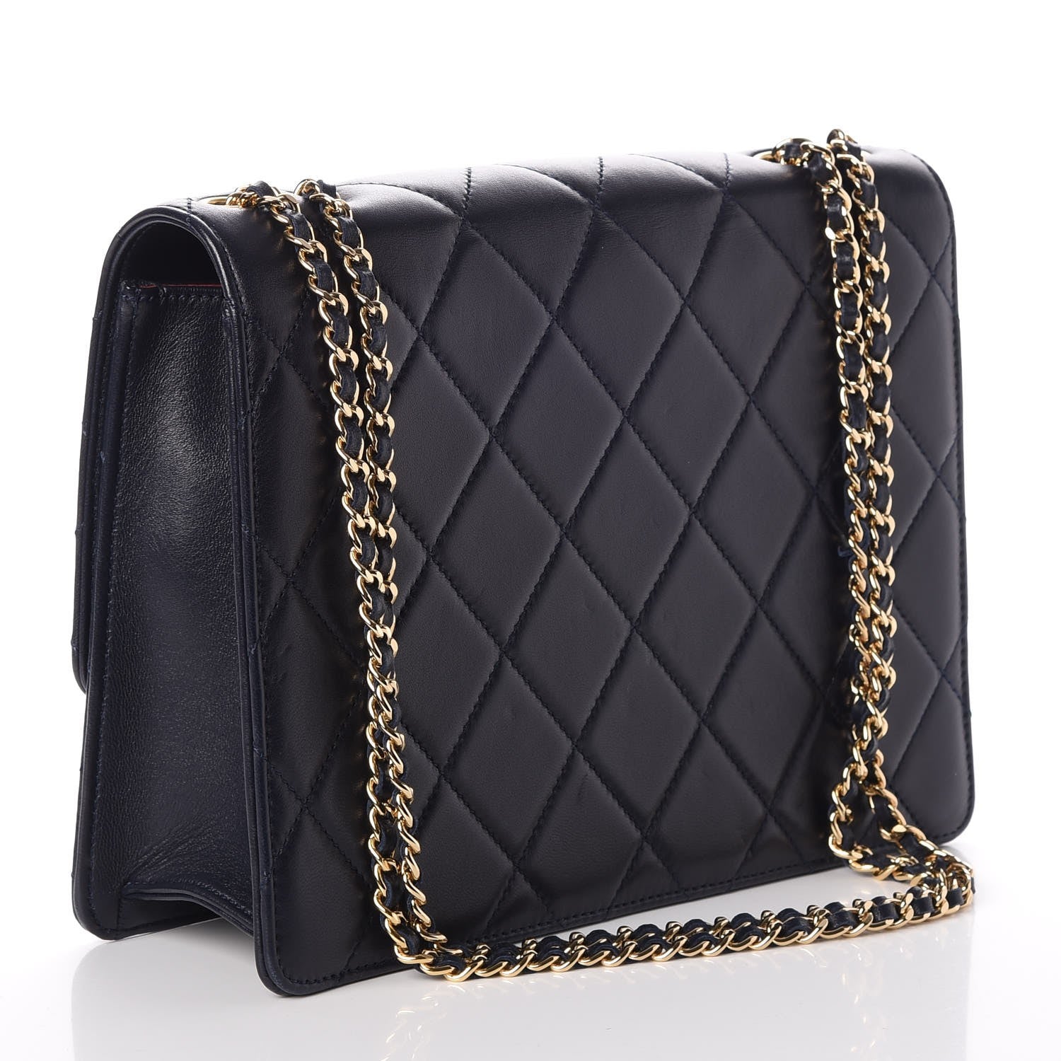 Chanel Lambskin Quilted Medium Golden Class Flap Marine 3 of 8