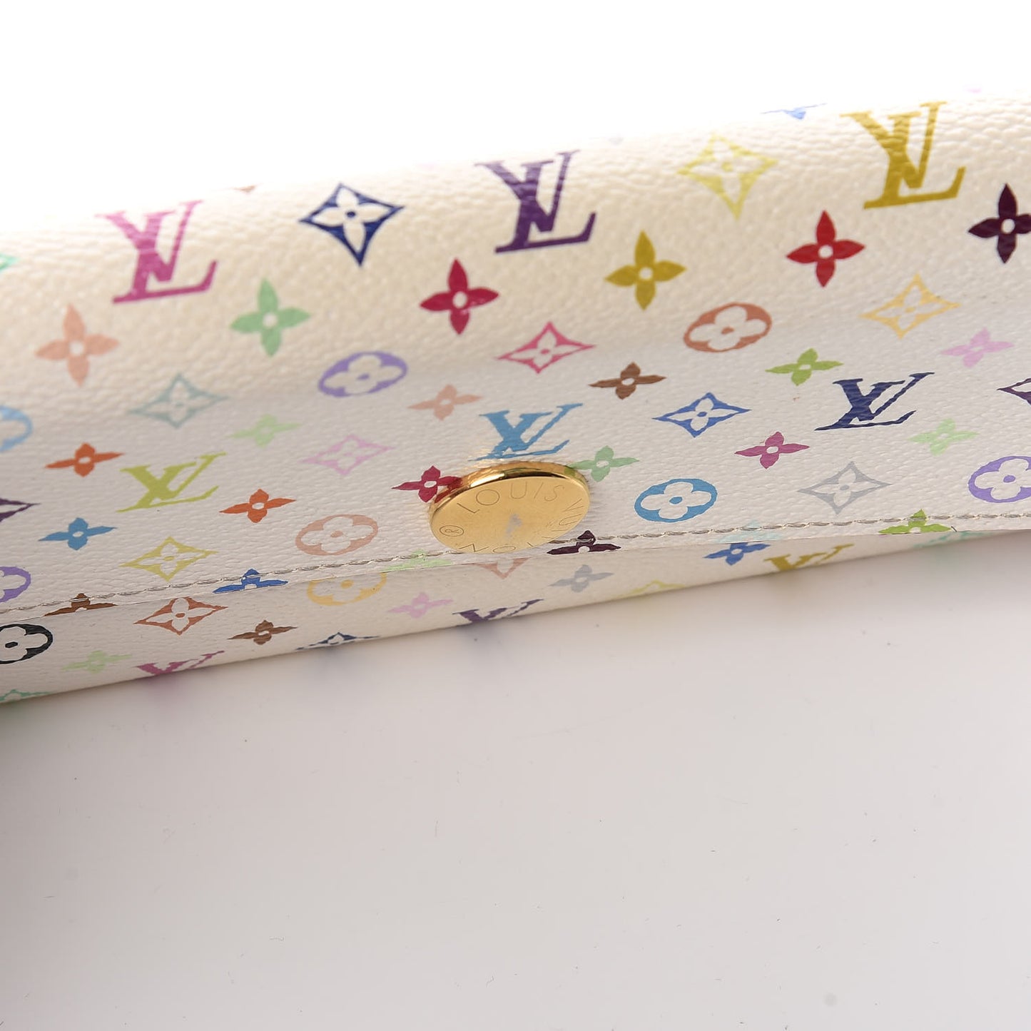 Monogram Multicolor Sarah Wallet White Litchi