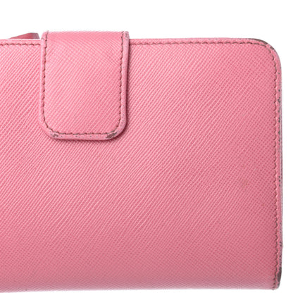 Prada Saffiano Compact Wallet Geranio 12 of 13
