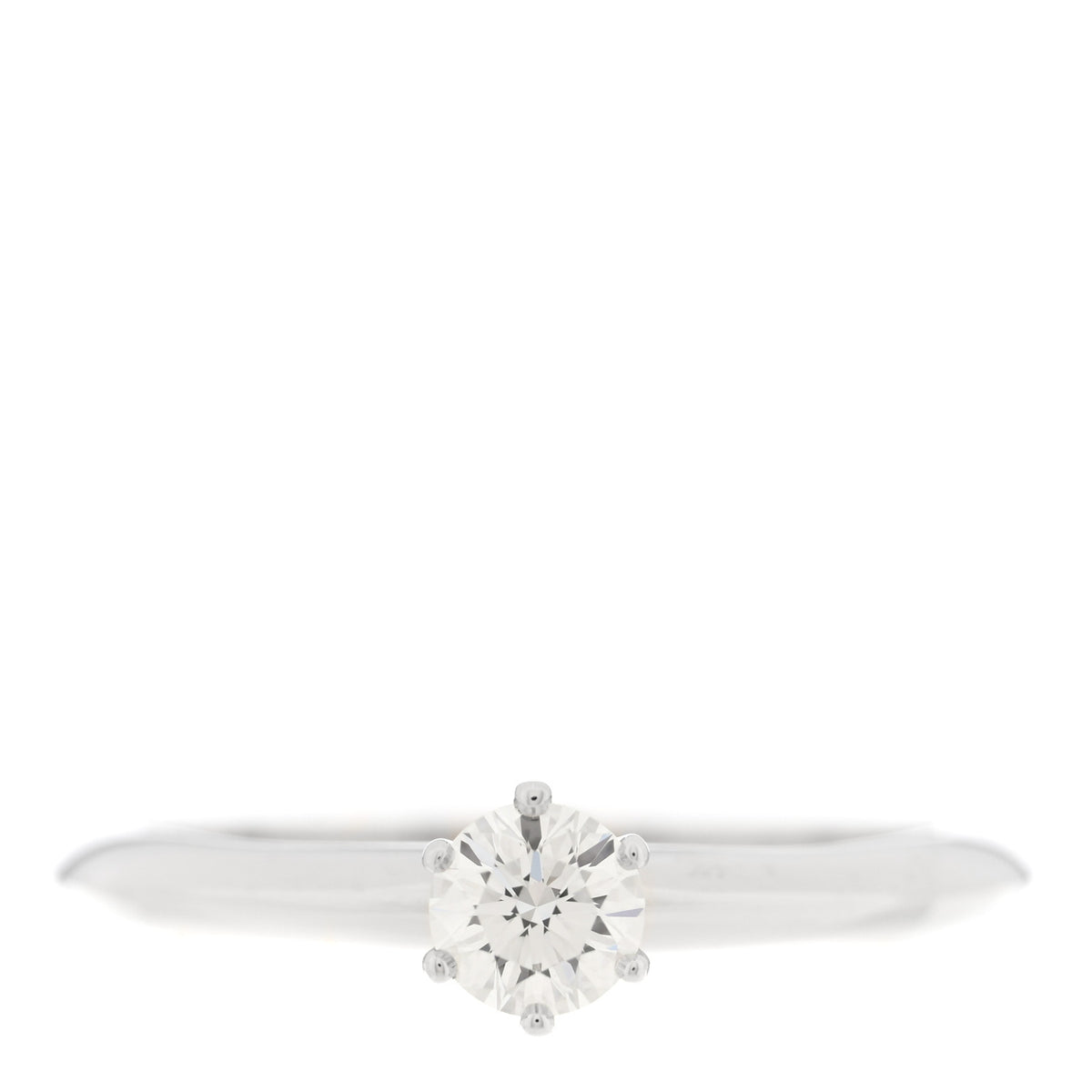 Tiffany Platinum Diamond .25ct Solitaire Engagement Ring 51 5.75 1 of 5