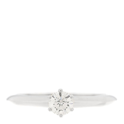 Tiffany Platinum Diamond .25ct Solitaire Engagement Ring 51 5.75 1 of 5