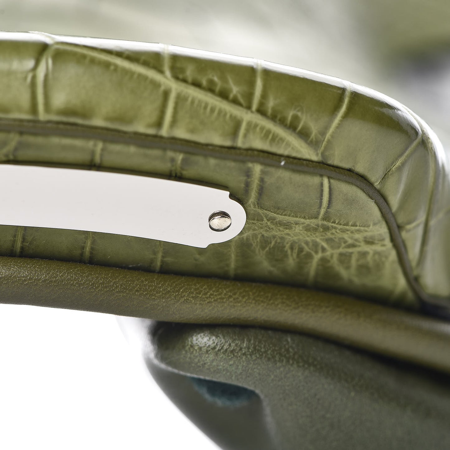 Crocodile Niloticus Ultra Soft Mini Steinkraus Saddle Vert Pelouse