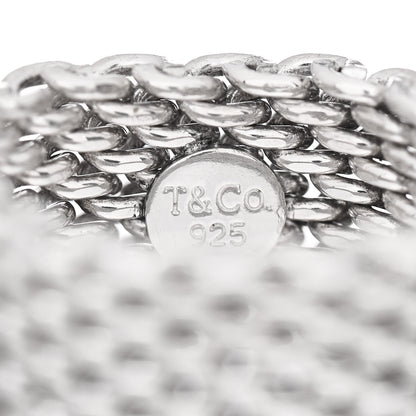 Tiffany Sterling Silver Somerset Mesh Ring 49 5 4 of 4