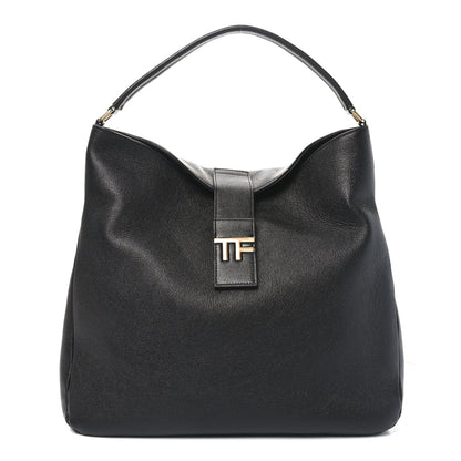 Tom Ford Grained Calfskin Medium TF Hobo Black 1 of 9